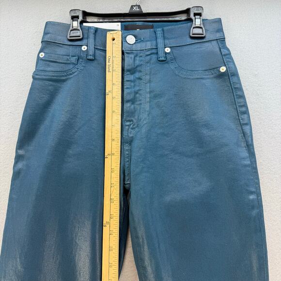7 for All Mankind Jeans Women's 26 (2)Teal Blue High Waist Ankle Skinny NWT - Picture 14 of 16
